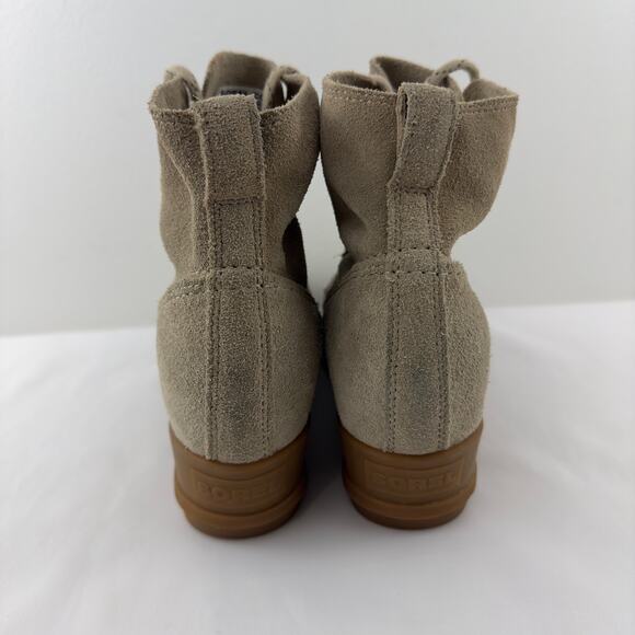 Sorel‎ Evie tan suede ankle wedge boots W9 - Picture 3 of 10